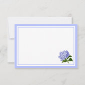 Carte à note plate - Blue Hydrangea (Devant)