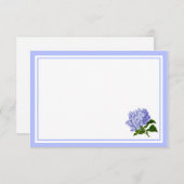 Carte à note plate - Blue Hydrangea (Devant / Derrière)