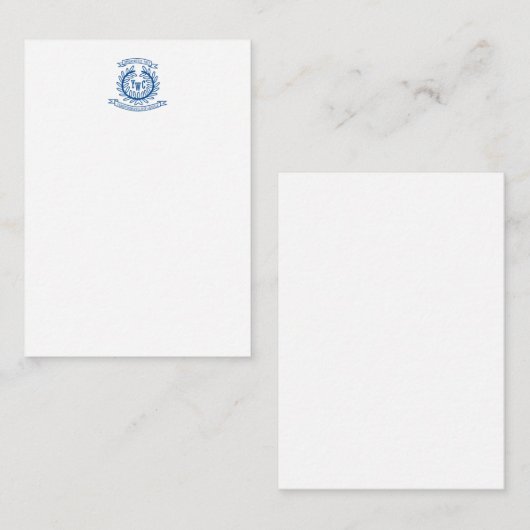 Carte à note plate du logo de l'entreprise Blanc (Devant / Derrière)