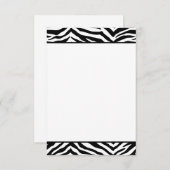 Carte à note plate-forme Zebra Print (Devant / Derrière)