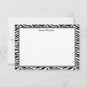 Carte à note plate-forme Zebra Print (Devant)