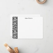 Carte à note plate-forme Zebra Print (Devant/Arrière en situation)