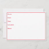 Carte à note plate - Invitation barbecue (Dos)