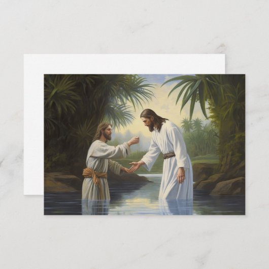 Carte à note plate Jésus (Devant / Derrière)