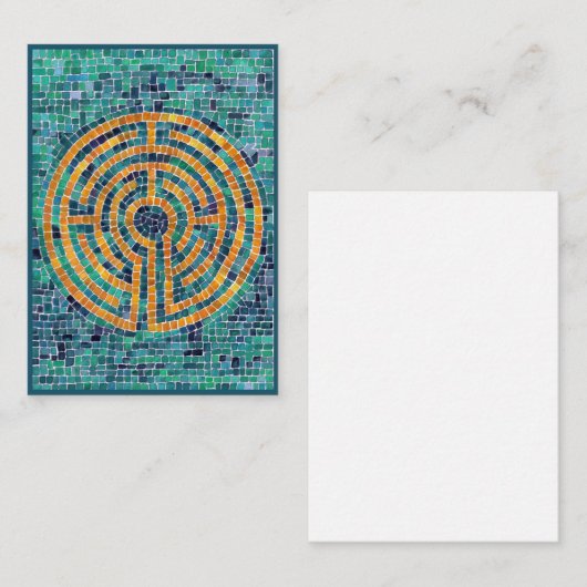 Carte à note plate LABYRINTH II 3,5x2,5 (Devant / Derrière)