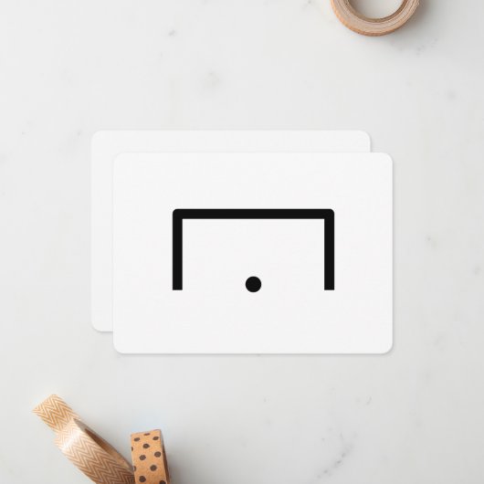 Carte à note plate Objectif (Devant/Arrière en situation)