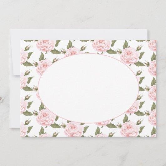 Carte à note plate ou rose Invitation-Vintage (Devant)