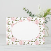 Carte à note plate ou rose Invitation-Vintage (Debout devant)
