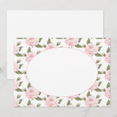 Carte à note plate ou rose Invitation-Vintage (Devant / Derrière)