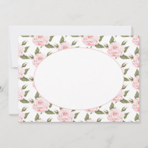 Carte à note plate ou rose Invitation-Vintage