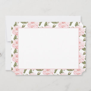 Carte à note plate ou rose Invitation-Vintage