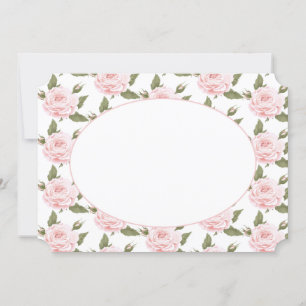 Carte à note plate ou rose Invitation-Vintage