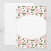 Carte à note plate ou rose Invitation-Vintage (Devant / Derrière)