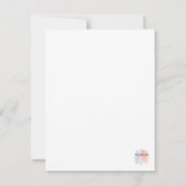 Carte à note plate Rose aquarelle et encre (Dos)