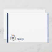 Carte à note plate - Scorpio (Devant / Derrière)