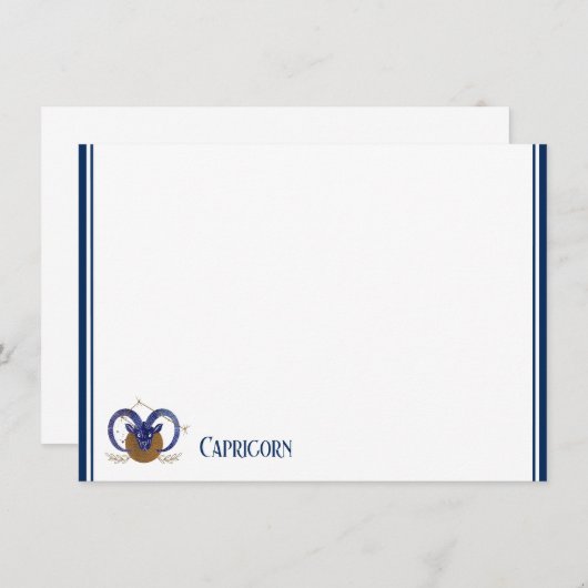 Carte à note plate - Zodiac Capricorn (Devant / Derrière)