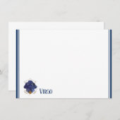 Carte à note plate - Zodiac Virgo (Devant / Derrière)