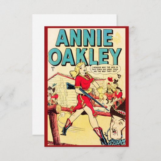 Carte à notes "Annie Oakley" (Devant / Derrière)