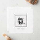 Carte à notes croisées adorable Chat à air court i (Devant/Arrière en situation)