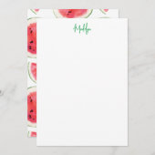 Carte à notes plats de pastèque (Devant / Derrière)