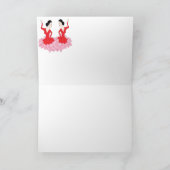 Carte à notes pliées ; Danseurs espagnols (Intérieur)