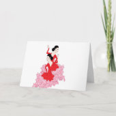 Carte à notes pliées ; Danseurs espagnols (Devant)