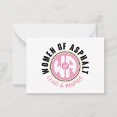 Carte à notes pour femmes d'asphalte (Devant)