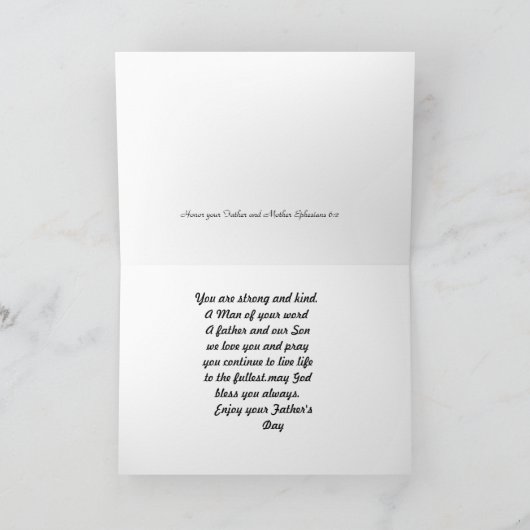 Carte À notre fils (Intérieur)