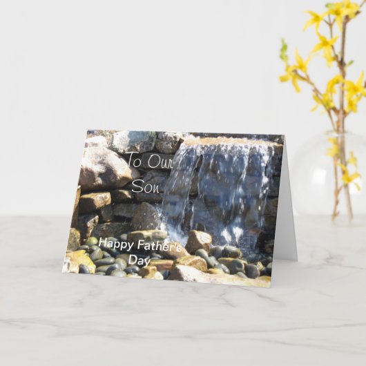 Carte À notre fils (Fleur jaune)