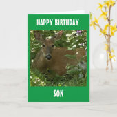 CARTE À NOTRE FILS POUR VOTRE ANNIVERSAIRE ! (Fleur jaune)