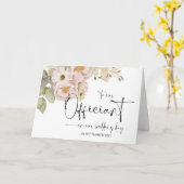 Carte À notre officier le jour du mariage Merci prêtre (Fleur jaune)