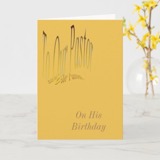 Carte À Notre Pasteur. (Fleur jaune)