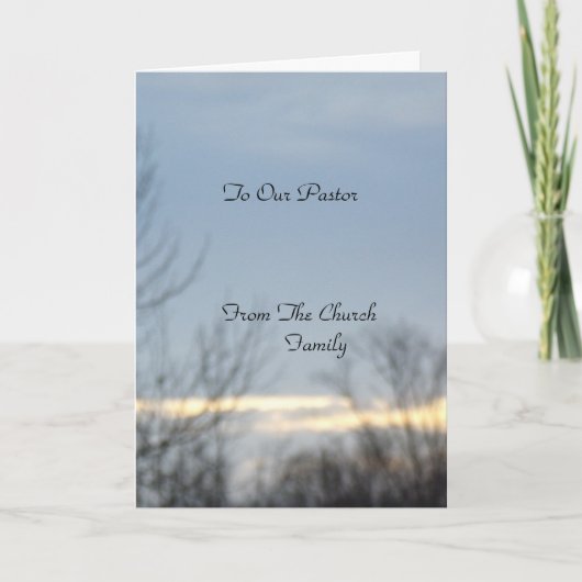 Carte À notre pasteur (Devant)