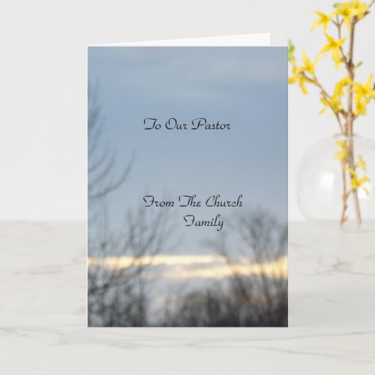 Carte À notre pasteur (Fleur jaune)