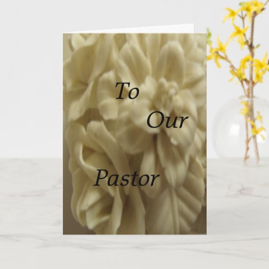 Carte À notre pasteur (Fleur jaune)
