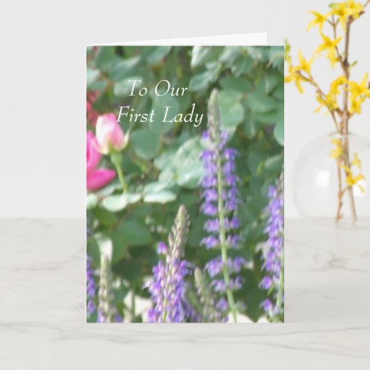 Carte À notre première dame (Fleur jaune)