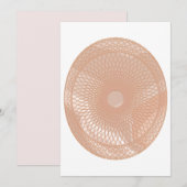 Carte à oeufs Mandala en dentelle rose (Devant / Derrière)