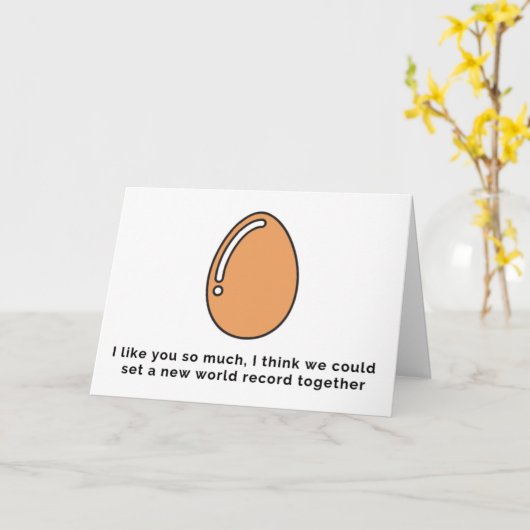 Carte à oeufs "Set a new world record" (Fleur jaune)
