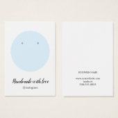 Carte à oreille bleu bleu minimaliste (Devant & derrière)