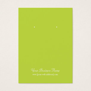 Carte à oreille personnalisée simple Lime Green Pl