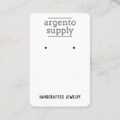 Carte à oreille verticale avec logo en haut (Devant)