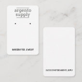 Carte à oreille verticale avec logo en haut (Devant / Derrière)