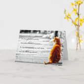 Carte A-PAL - Orange Tabby Chat Pet Sympathie (Fleur jaune)
