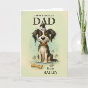 Carte À Papa De Quirky Dog Drôle Anniversaire Coupe Pers