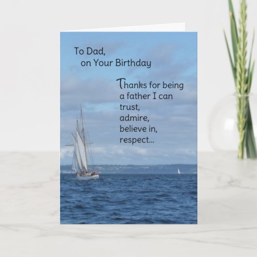 Carte À Papa, Pour Ton Anniversaire (Devant)