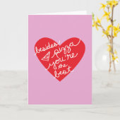 Carte À part la pizza, tu es le meilleur (Fleur jaune)