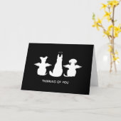 Carte À penser à vous Ange Chien Ailes (Fleur jaune)