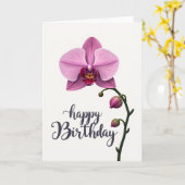 Carte à pétale d'orchidée vibrante (Fleur jaune)