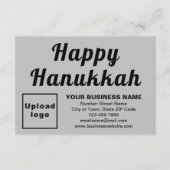 Carte à petit plat gris Hanoukka Business (Devant)