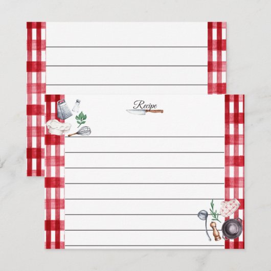 Carte A Pinch of Love, A Dash of Home Recipe Card (Devant / Derrière)